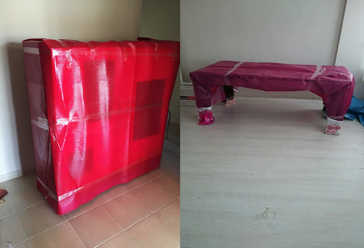 ambalajlı parça eşyalar